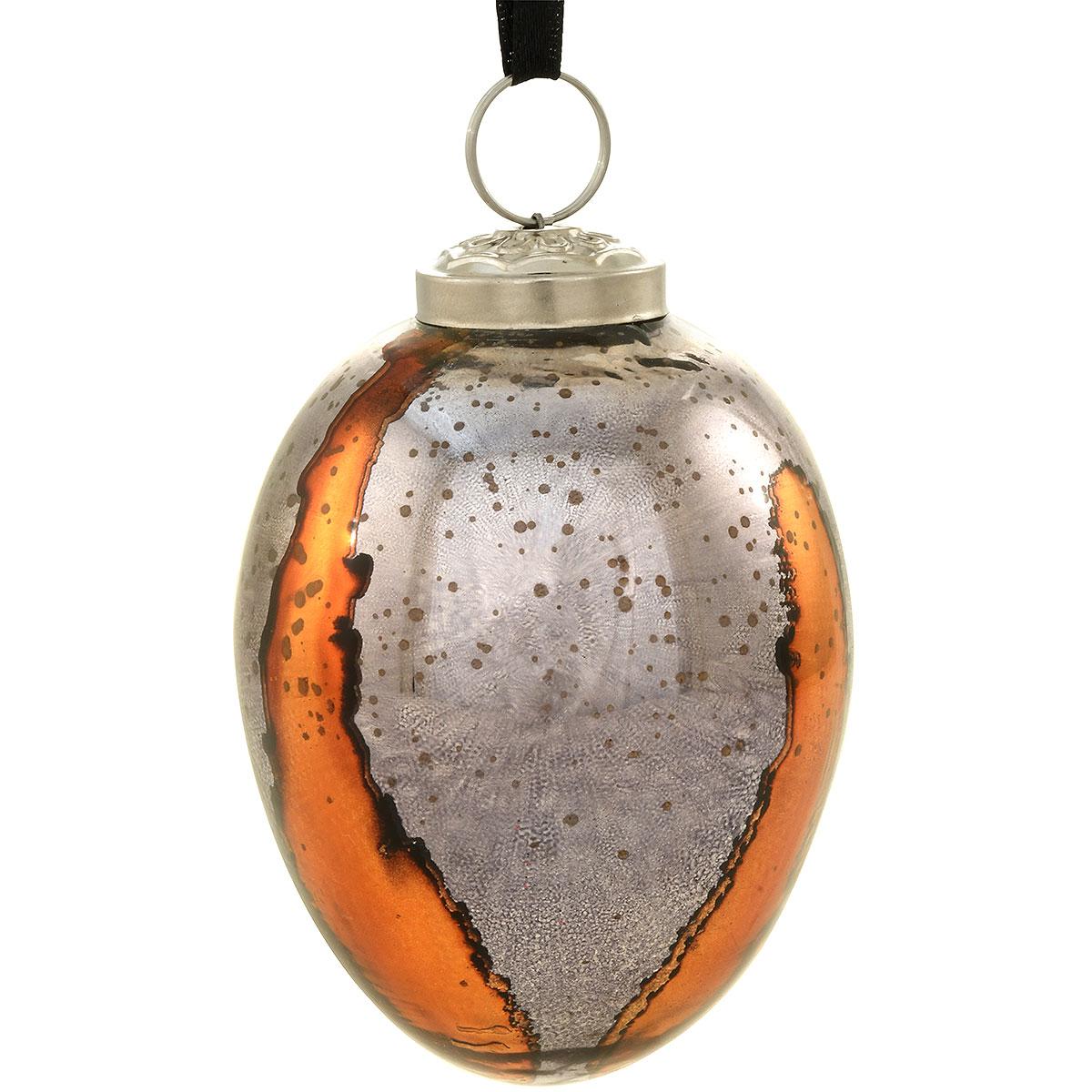 Marbled Glass Egg Ornament