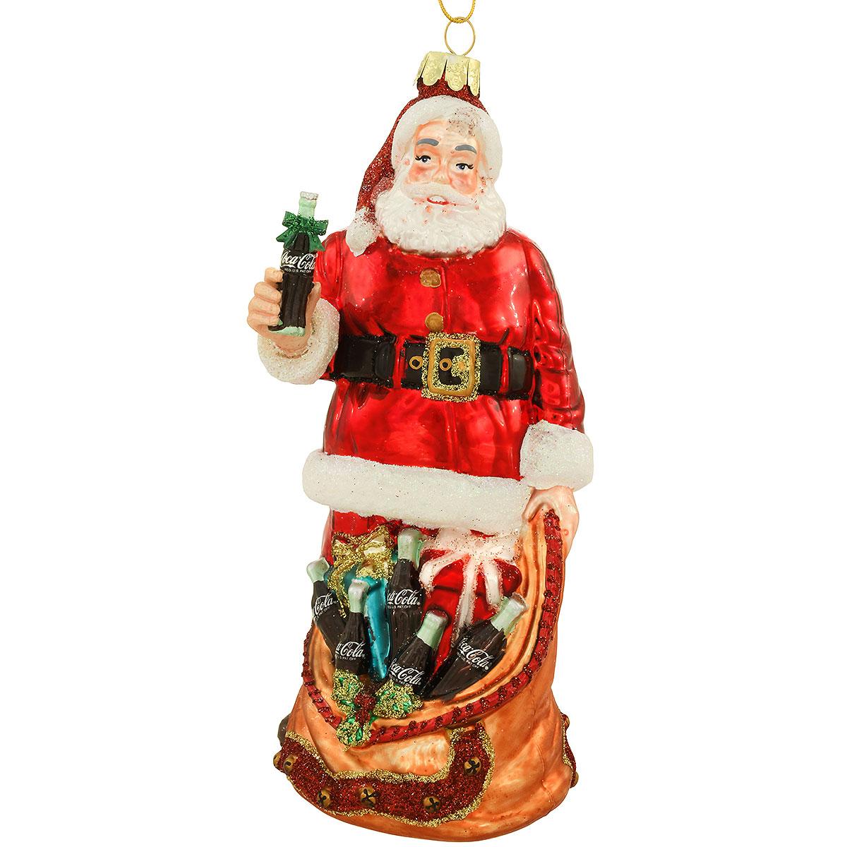 Coke Santa With Bag Of Bottles