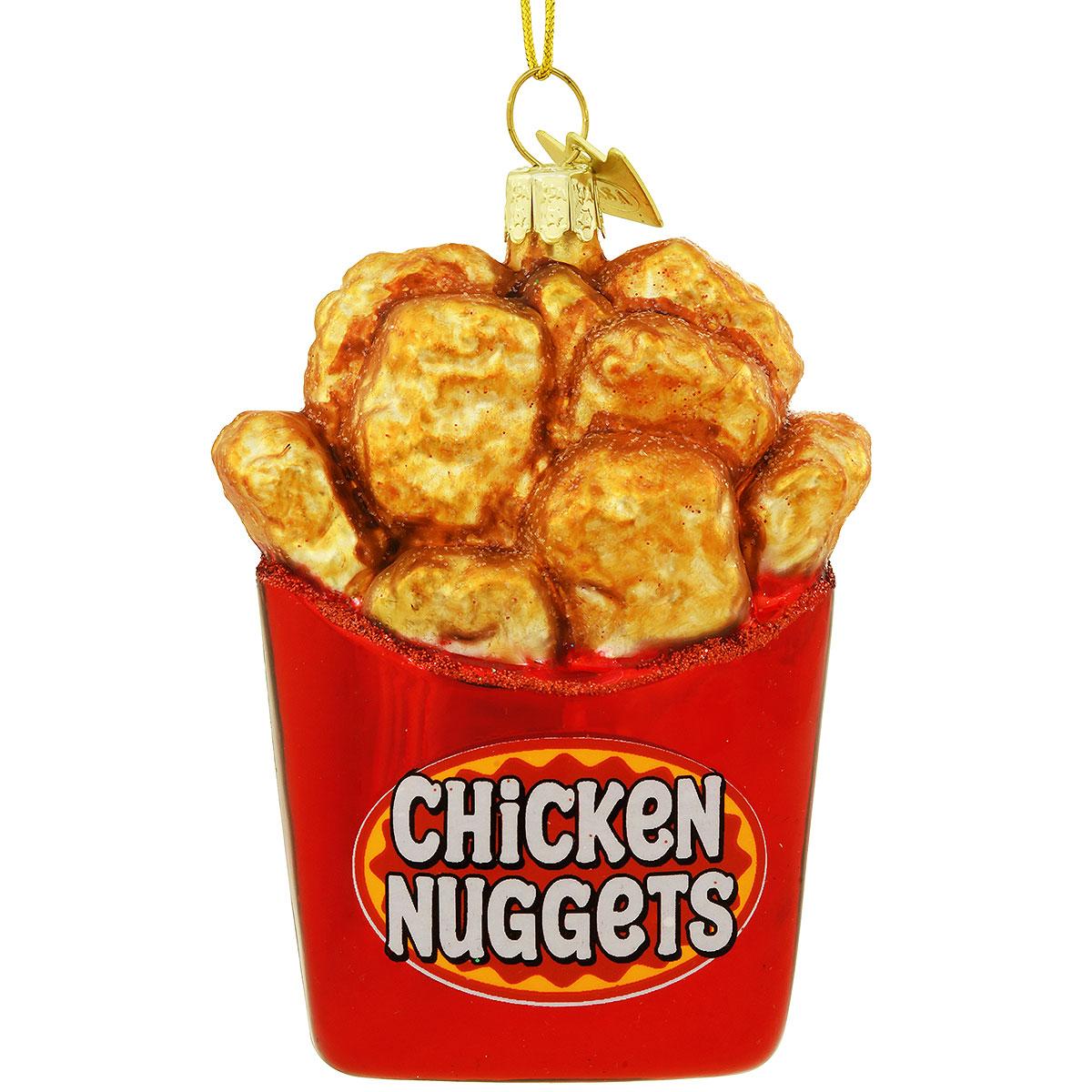 Chicken Nuggets Glass Ornament