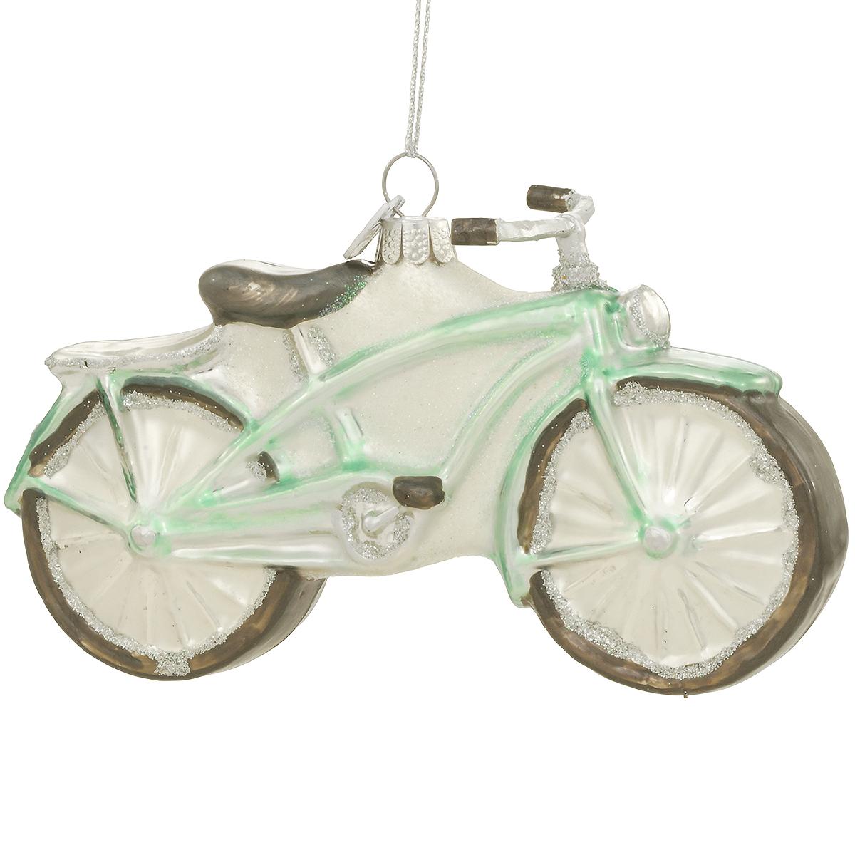 Vintage Bicycle Glass Ornament