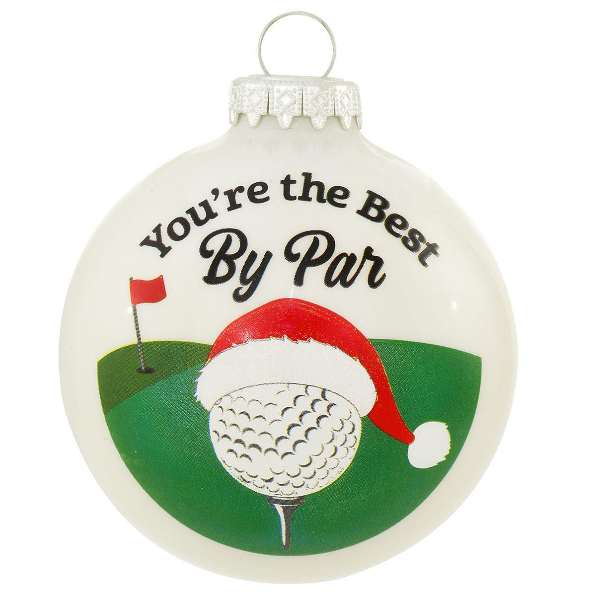 Best By Par Golf Glass Ornament