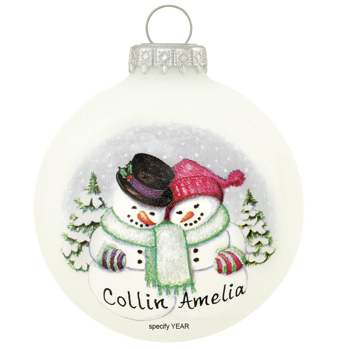 Personalized Snowcouple Ornament