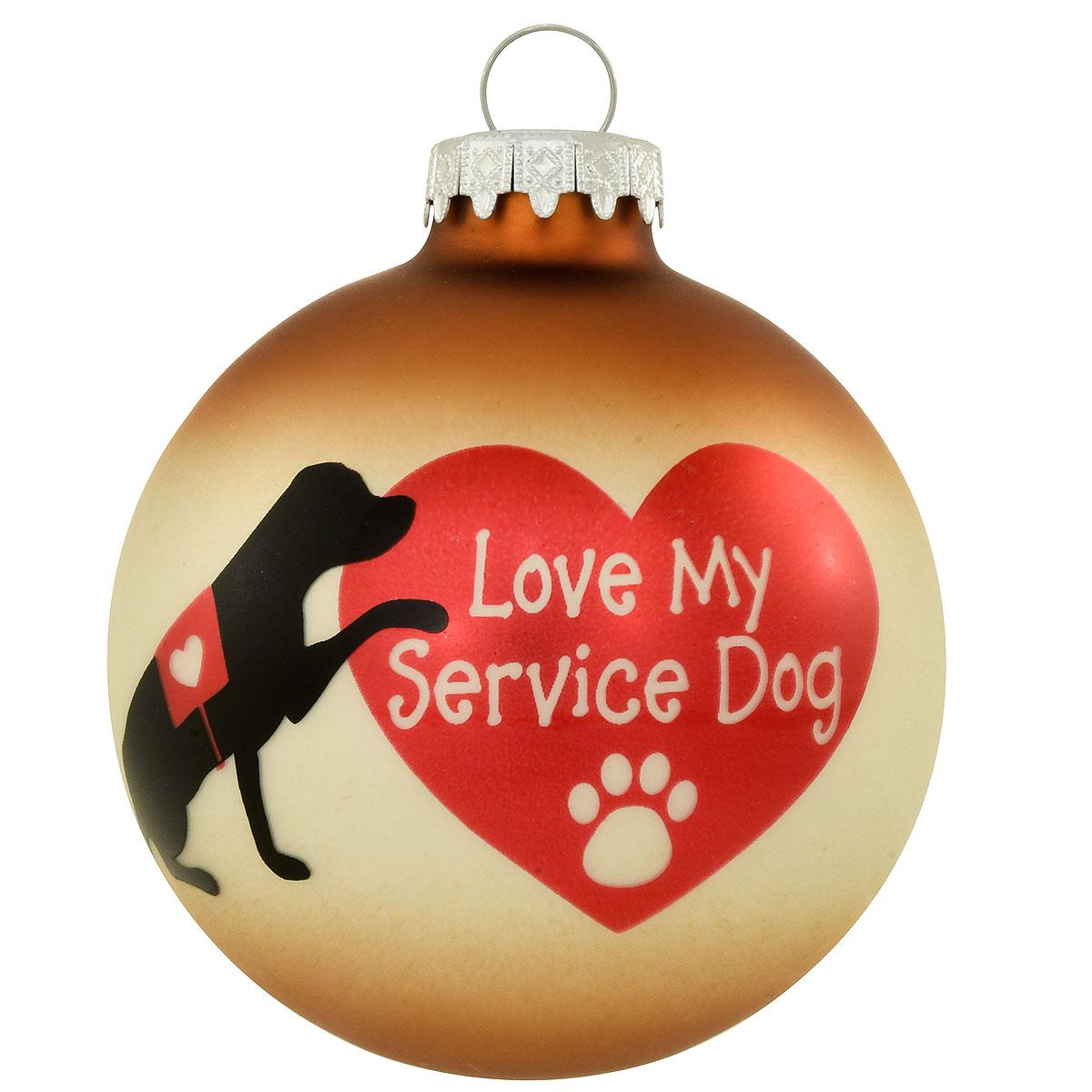 Love My Service Dog Ornament