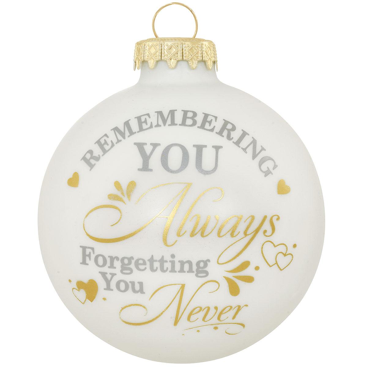 Remembering You Glass Ornament