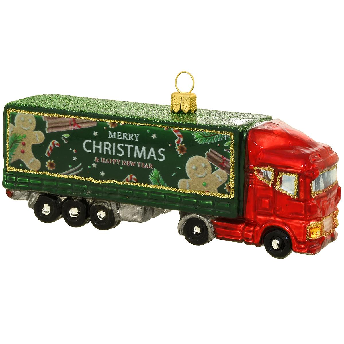 Merry Christmas Semi-Truck Ornament