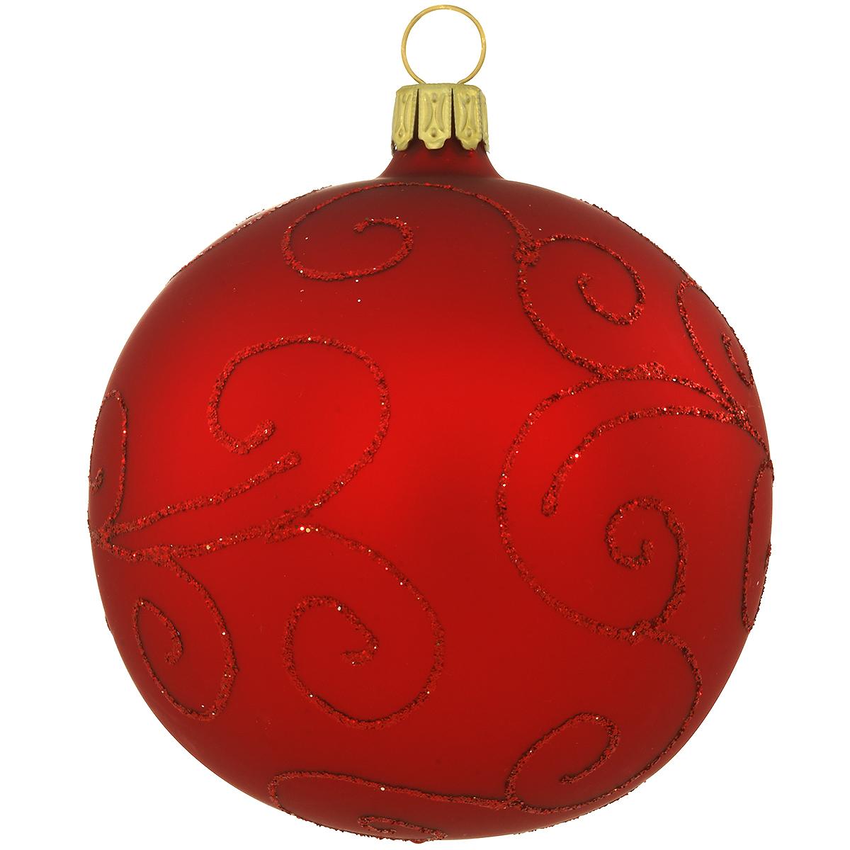 Red Glimmer Glass Ornament