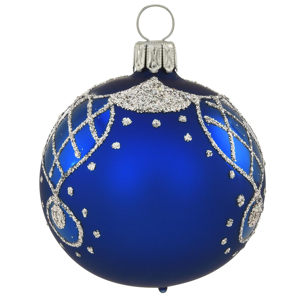 Blue With Silver Lace Ornament