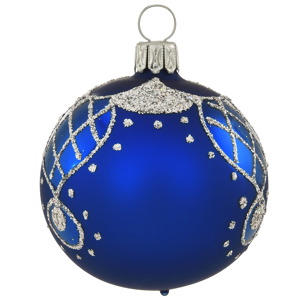 Blue With Silver Lace Ornament