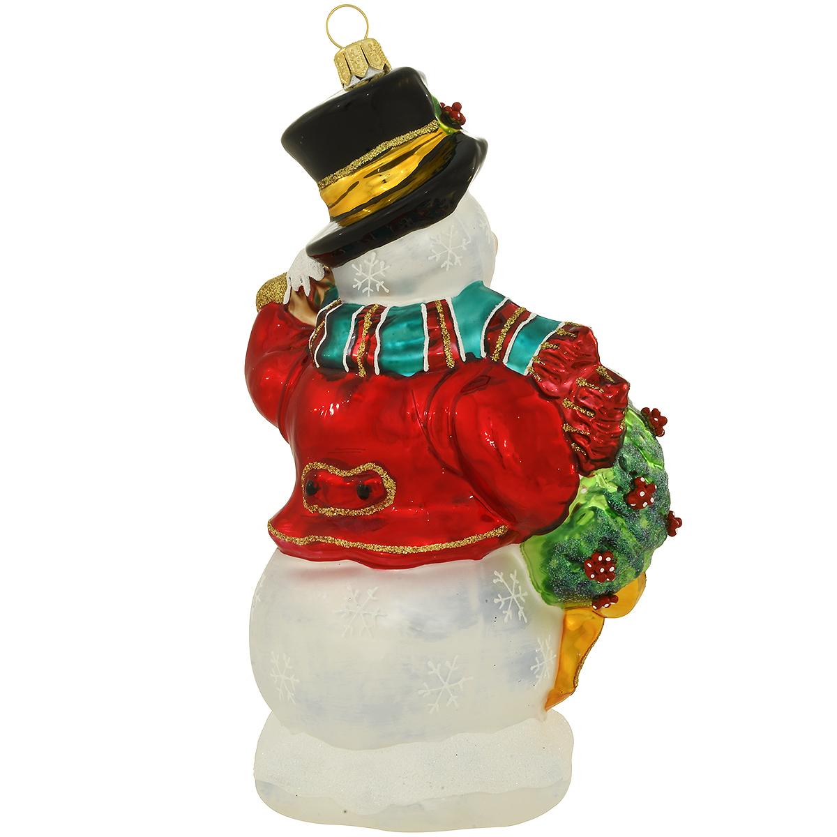 Snowman And Birdhouse Ornament