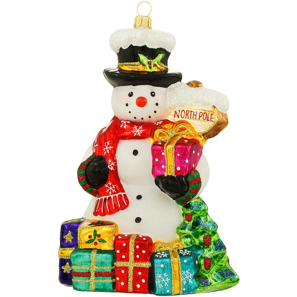 Snowman With Sign And Packages