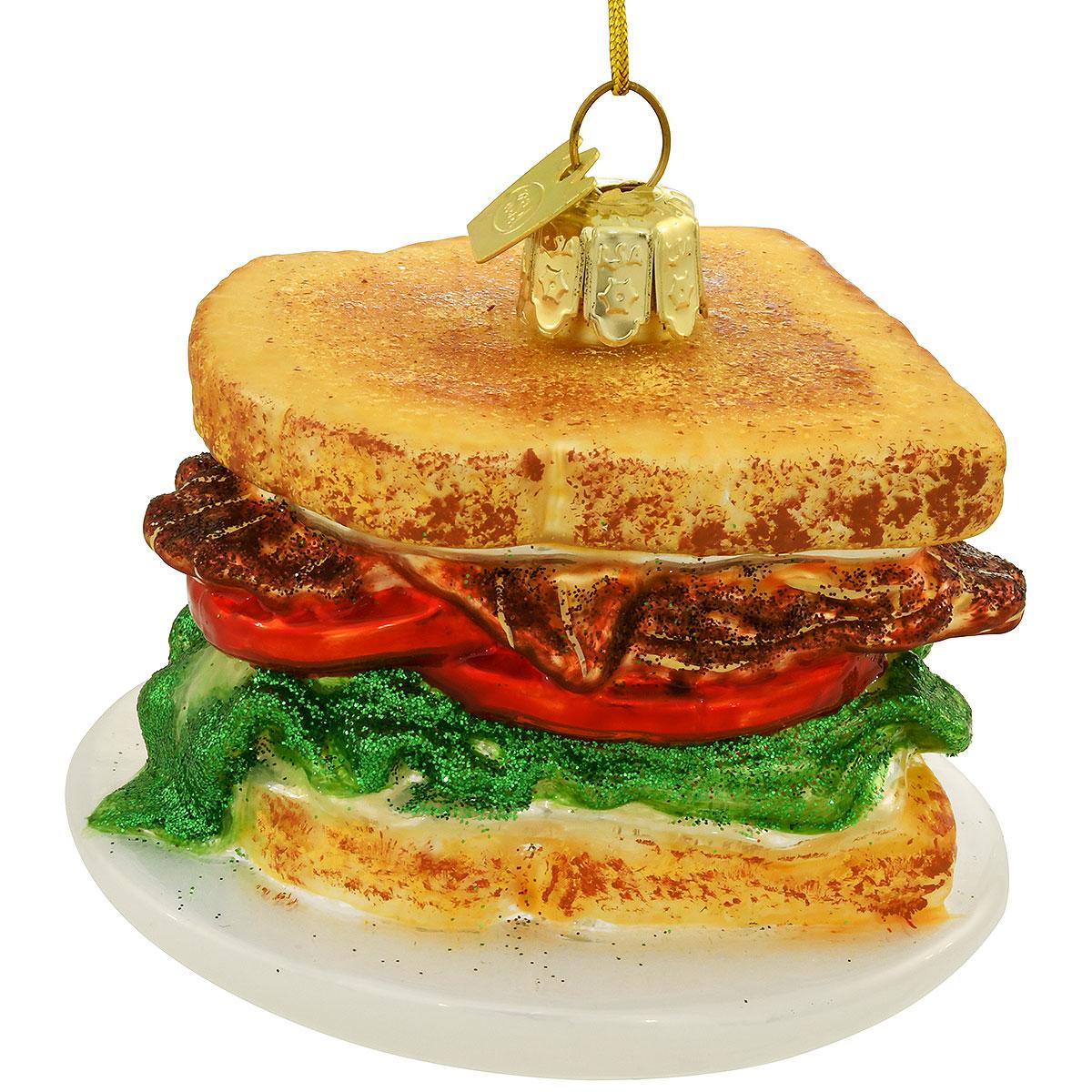 BLT Sandwich Glass Ornament