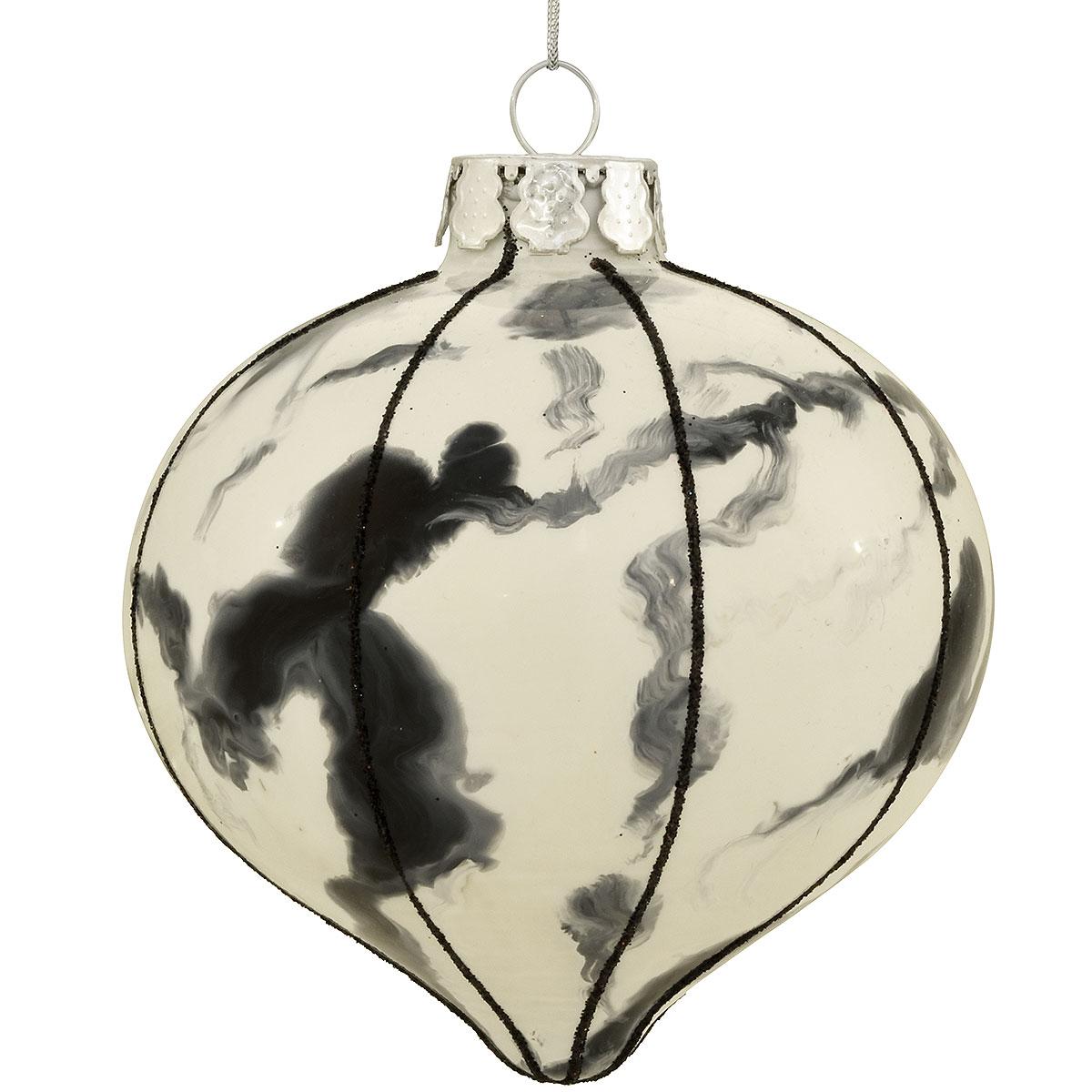 Black And White Onion 4 Inch Glass