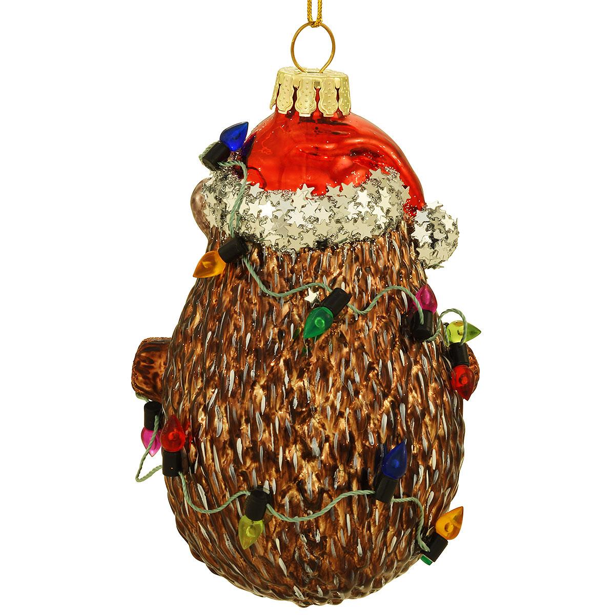 Hedgehog Wrapped In Lights