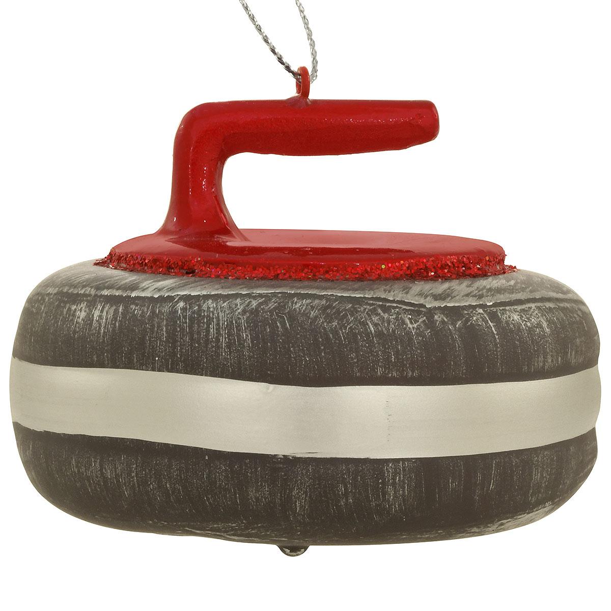 Curling Glass Ornament