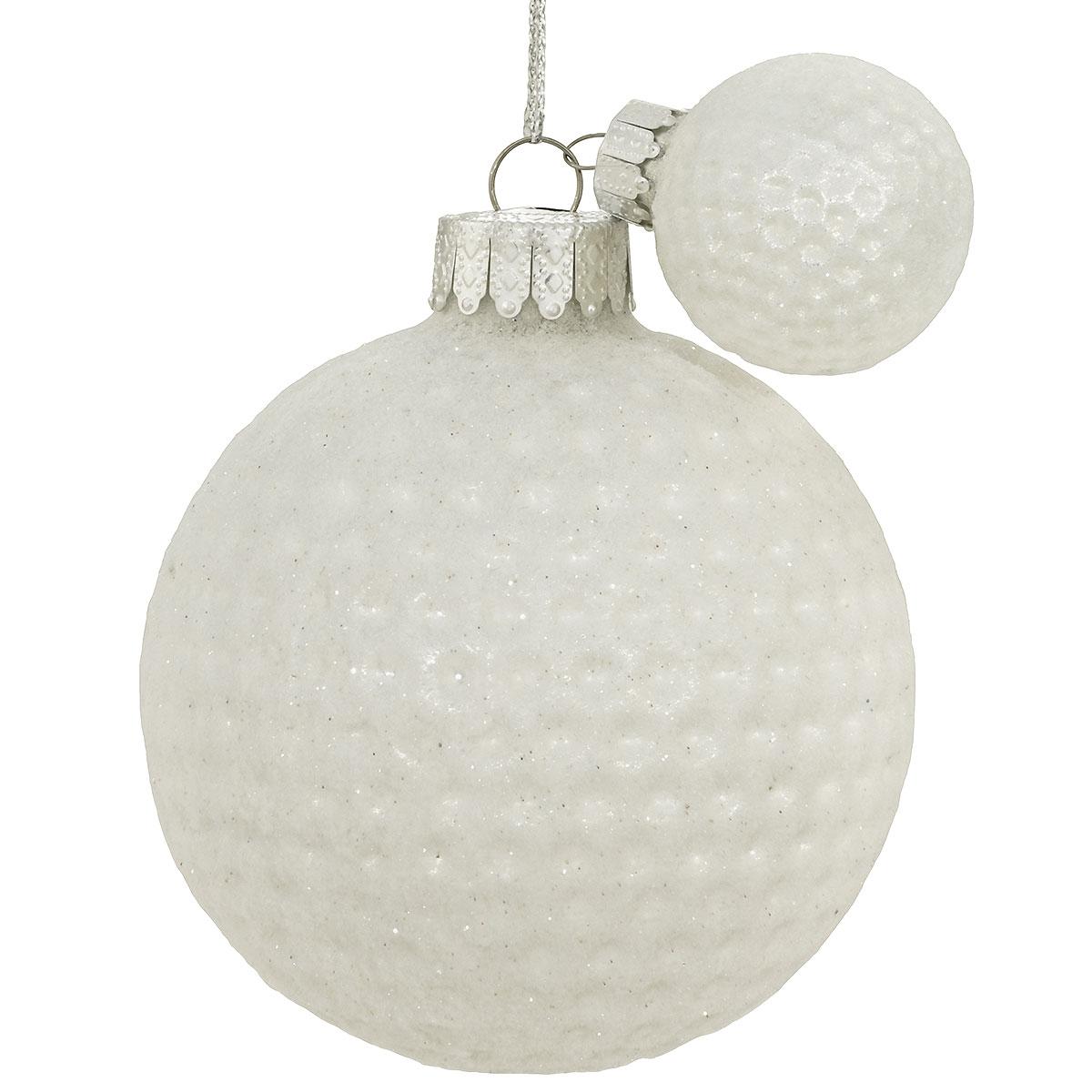 Golf Balls Glass Ornament