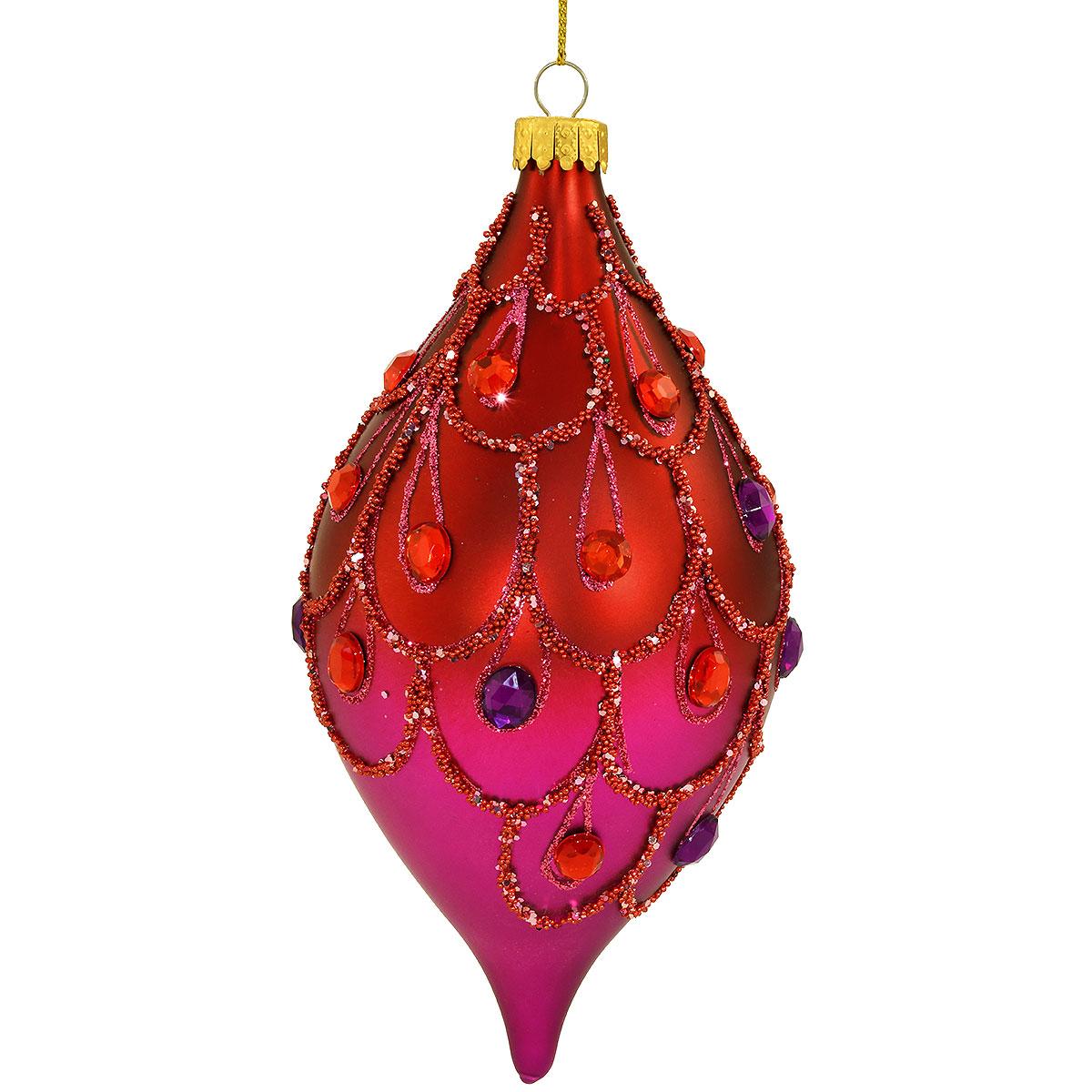 Red And Purple Drop Ornament