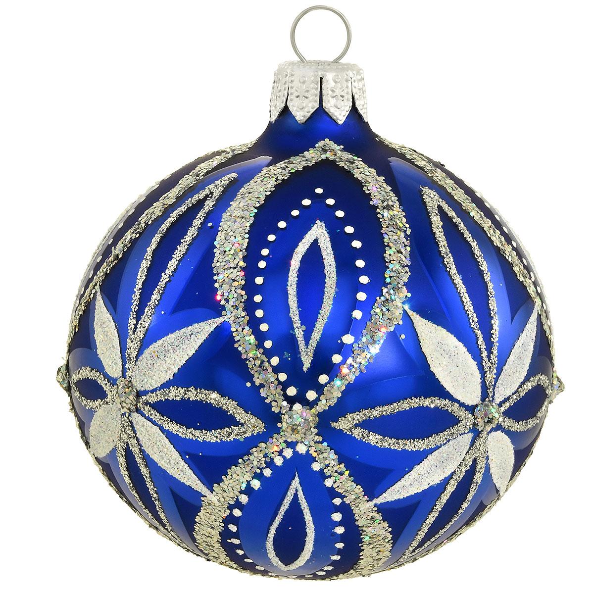 Sapphire Glass Reflector Ornament