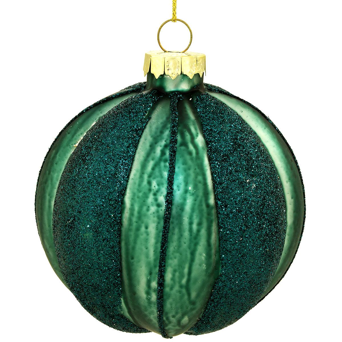 Blue-Green 3 Inch Glass Ornament