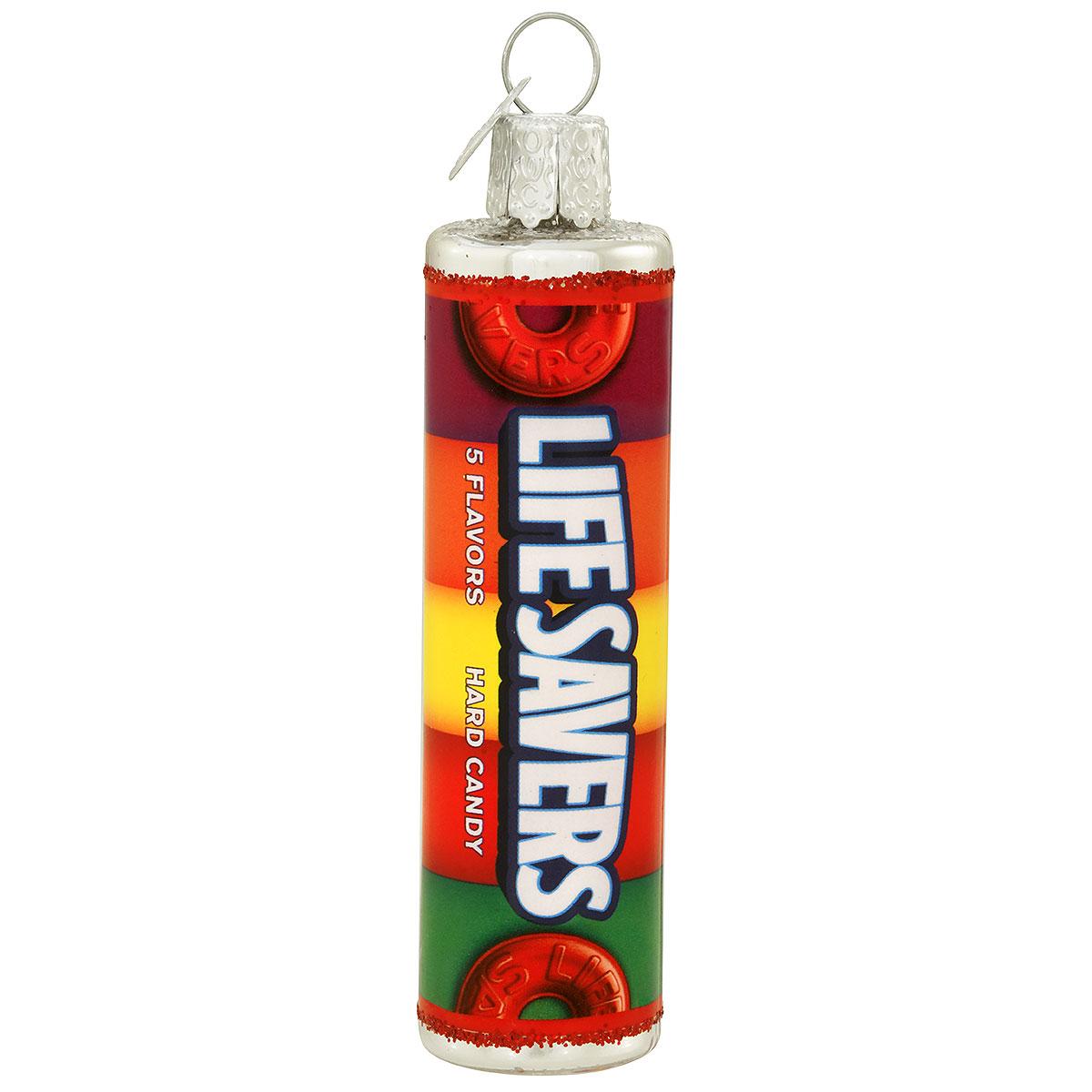 Lifesavers Candy Glass Ornament