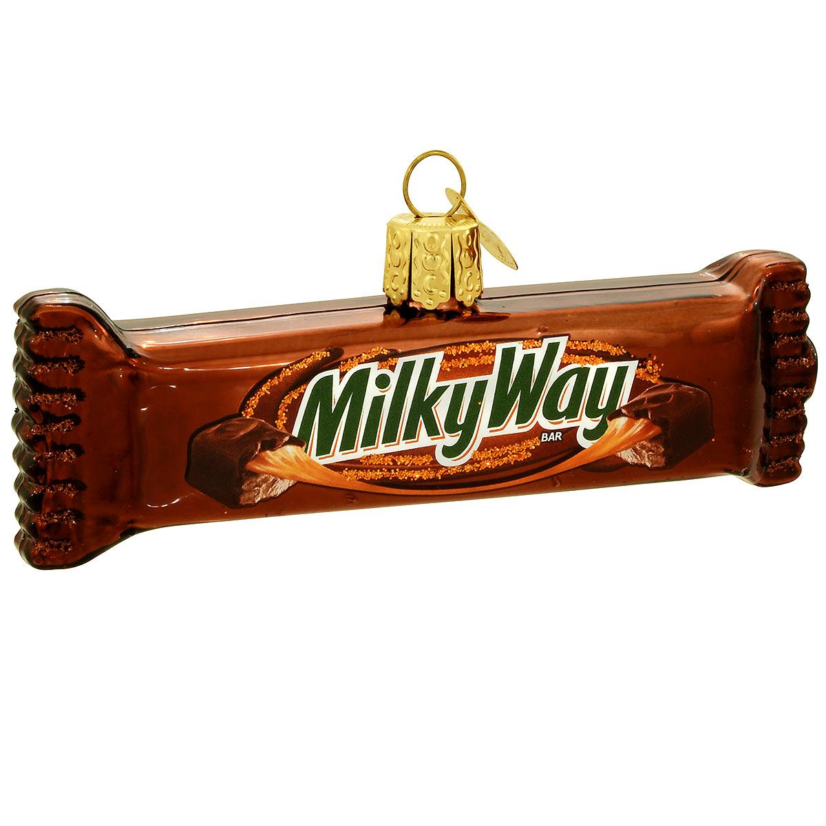 Milky Way Candy Bar Glass Ornament