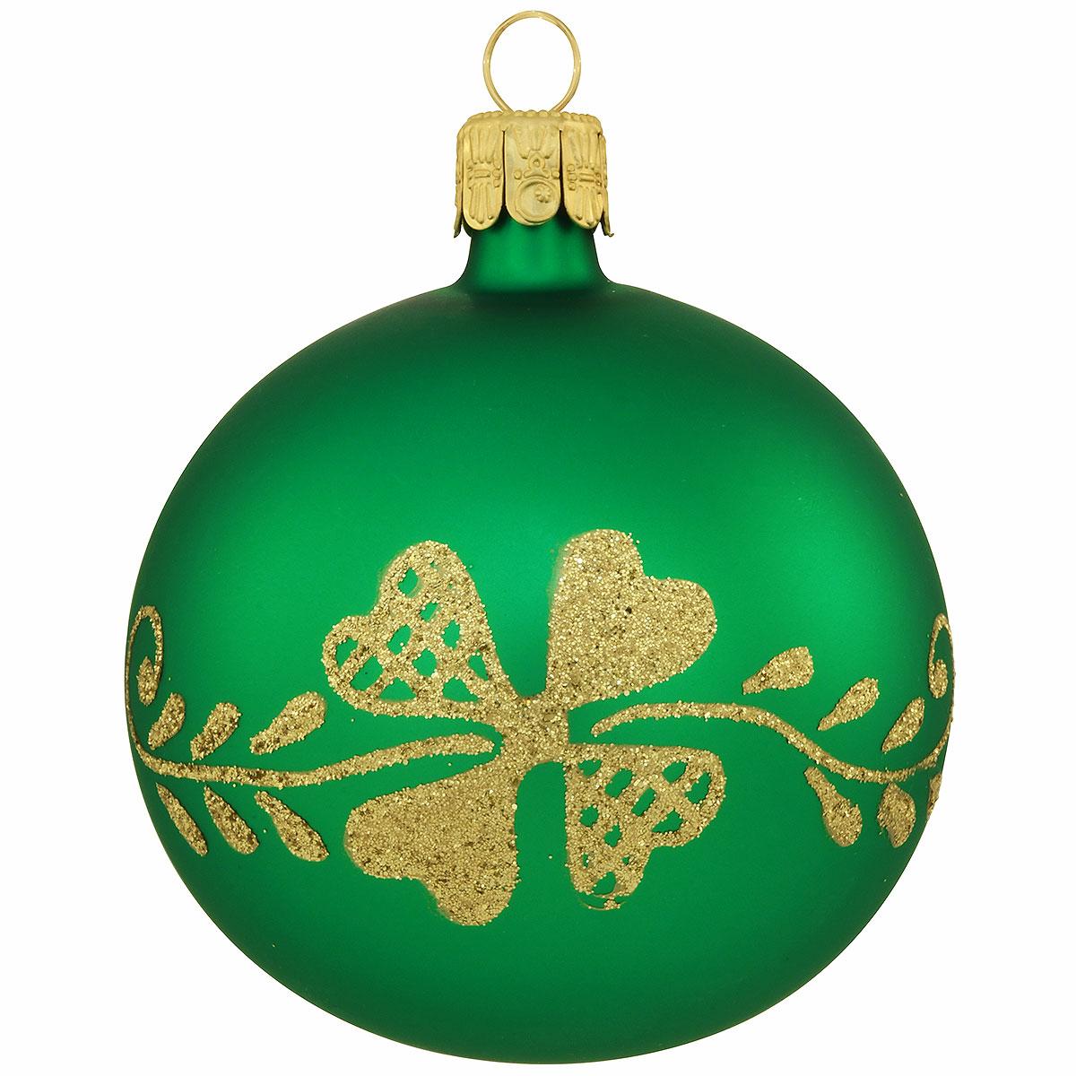 4 Leaf Clover On Green Ornament