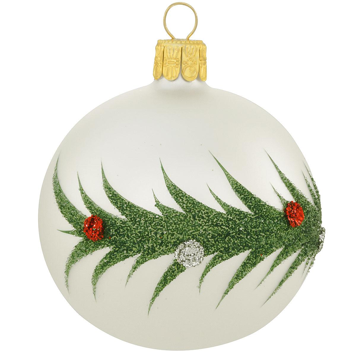 Branch On White Ornament