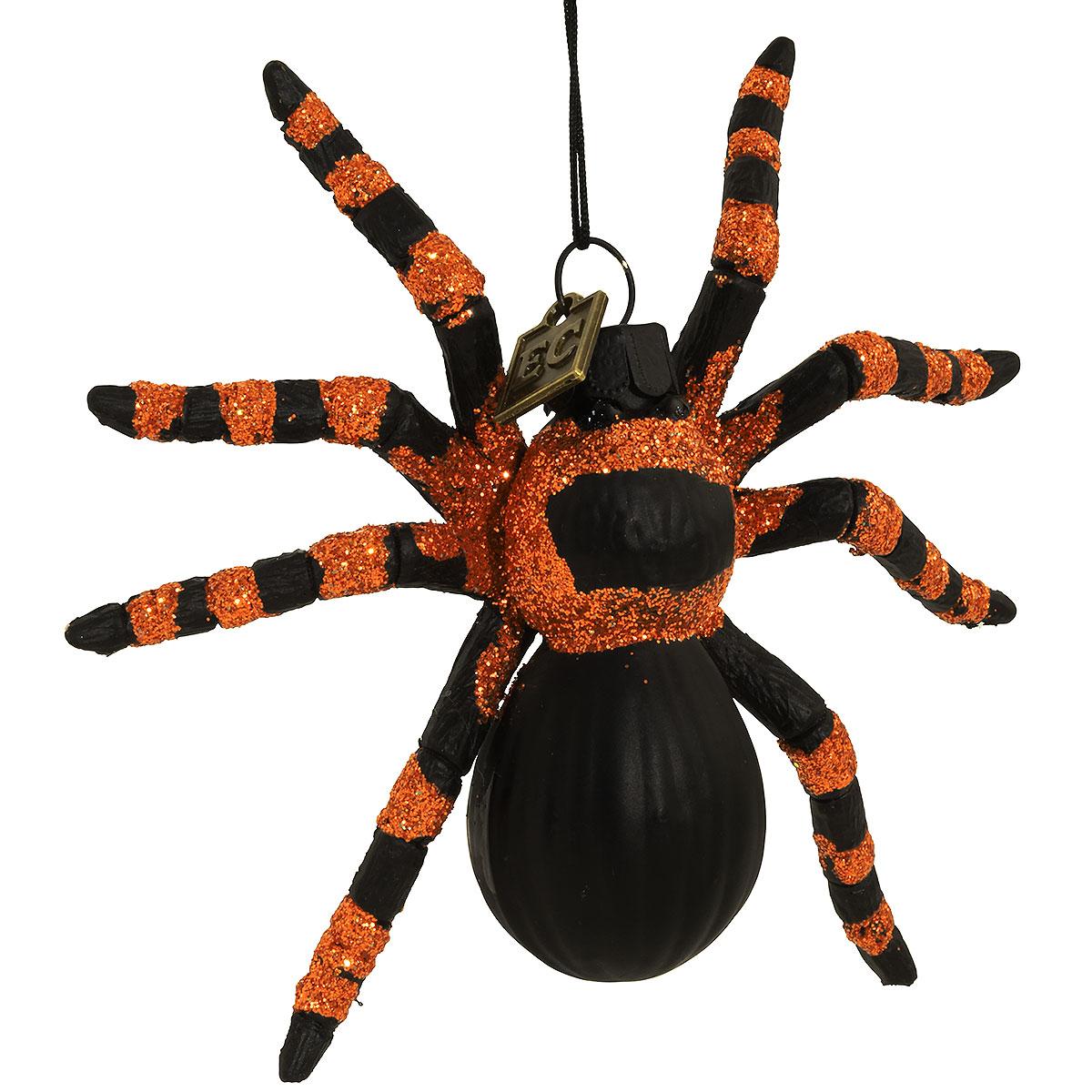 Along Came A Spider Glass Ornament