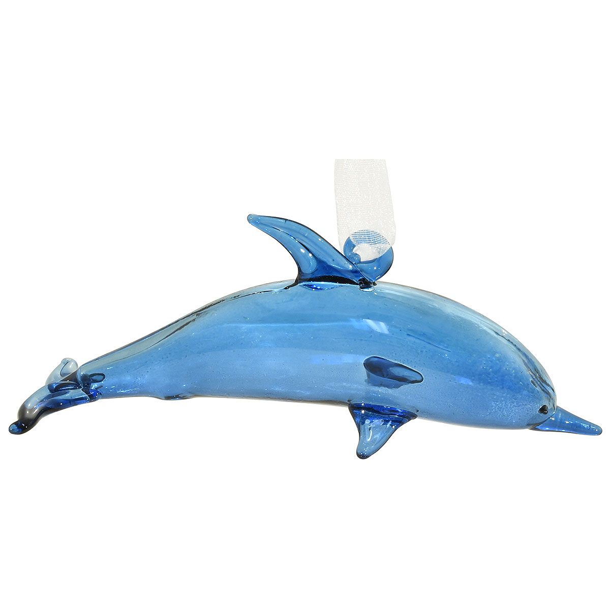Blue Dolphin Spun Glass Ornament