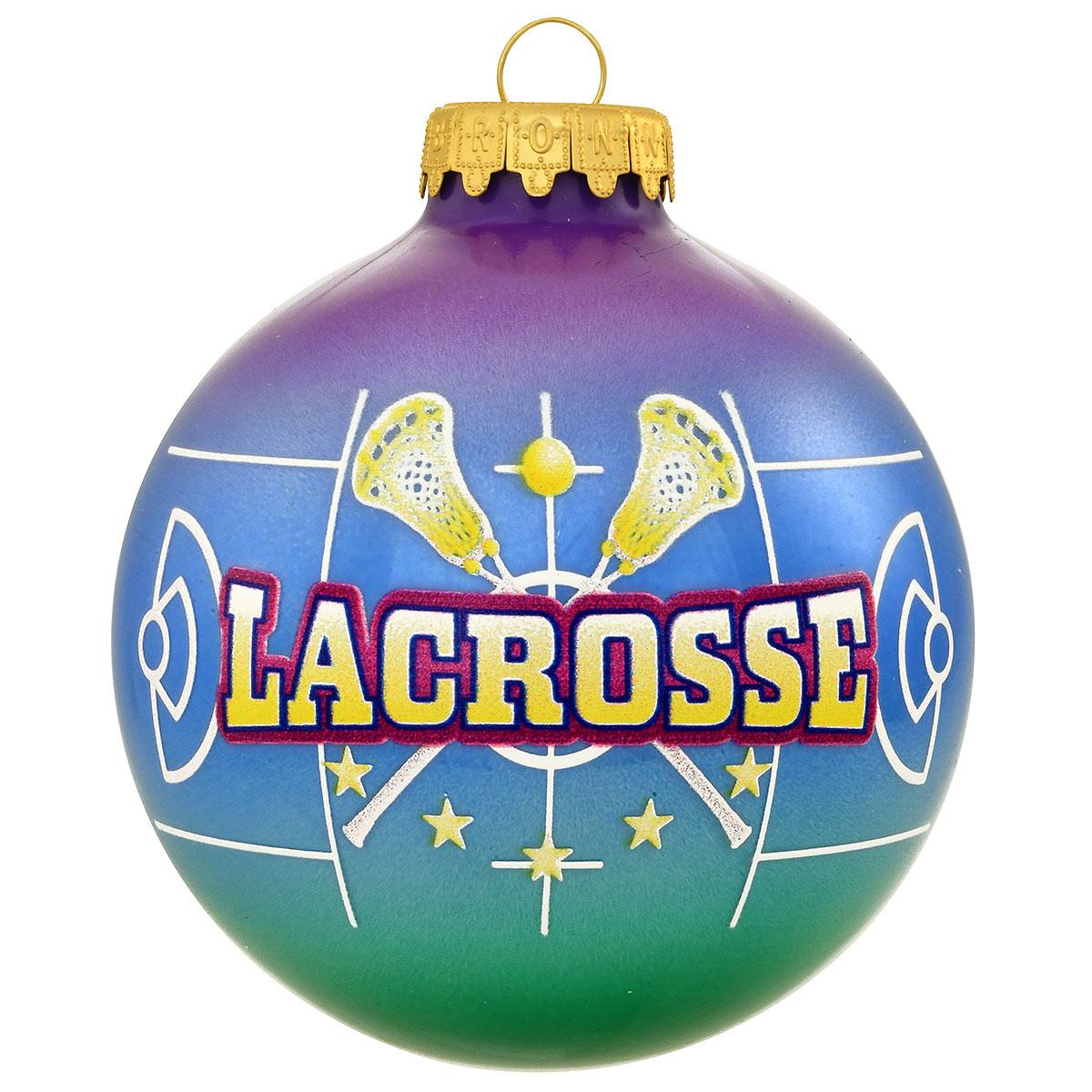 Girls Lacrosse 3 Tone Ornament
