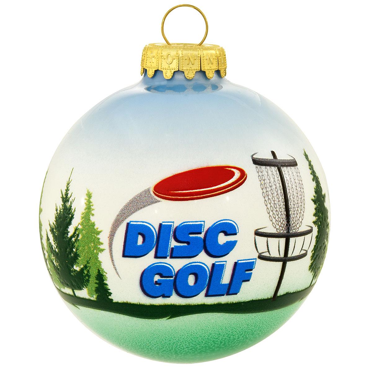 Disc Golf 3 Tone Glass Ornament