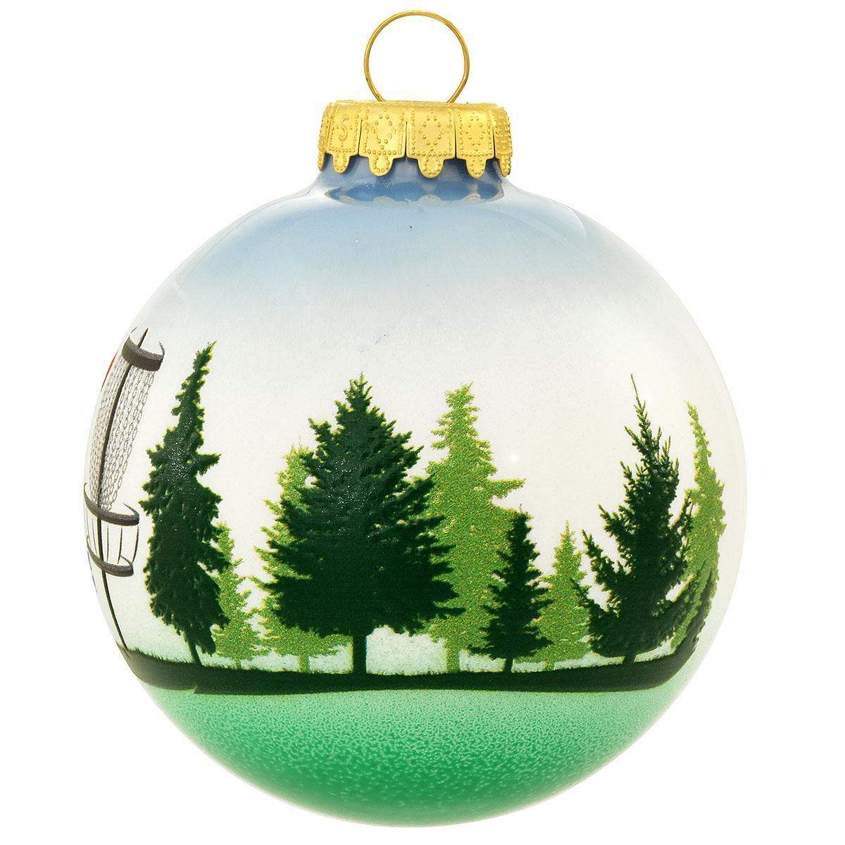 Disc Golf 3 Tone Glass Ornament