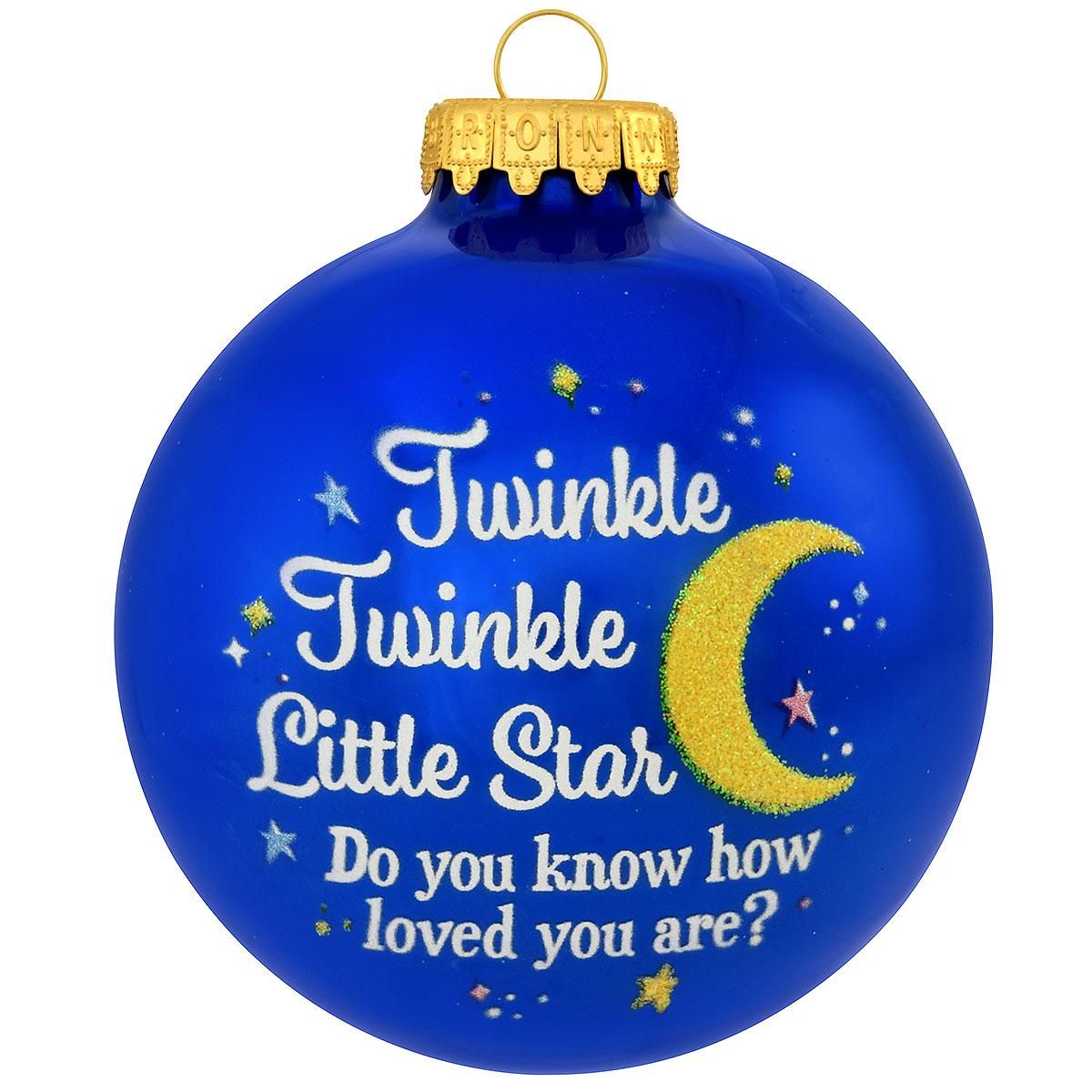 Twinkle, Twinkle, Glass Ornament