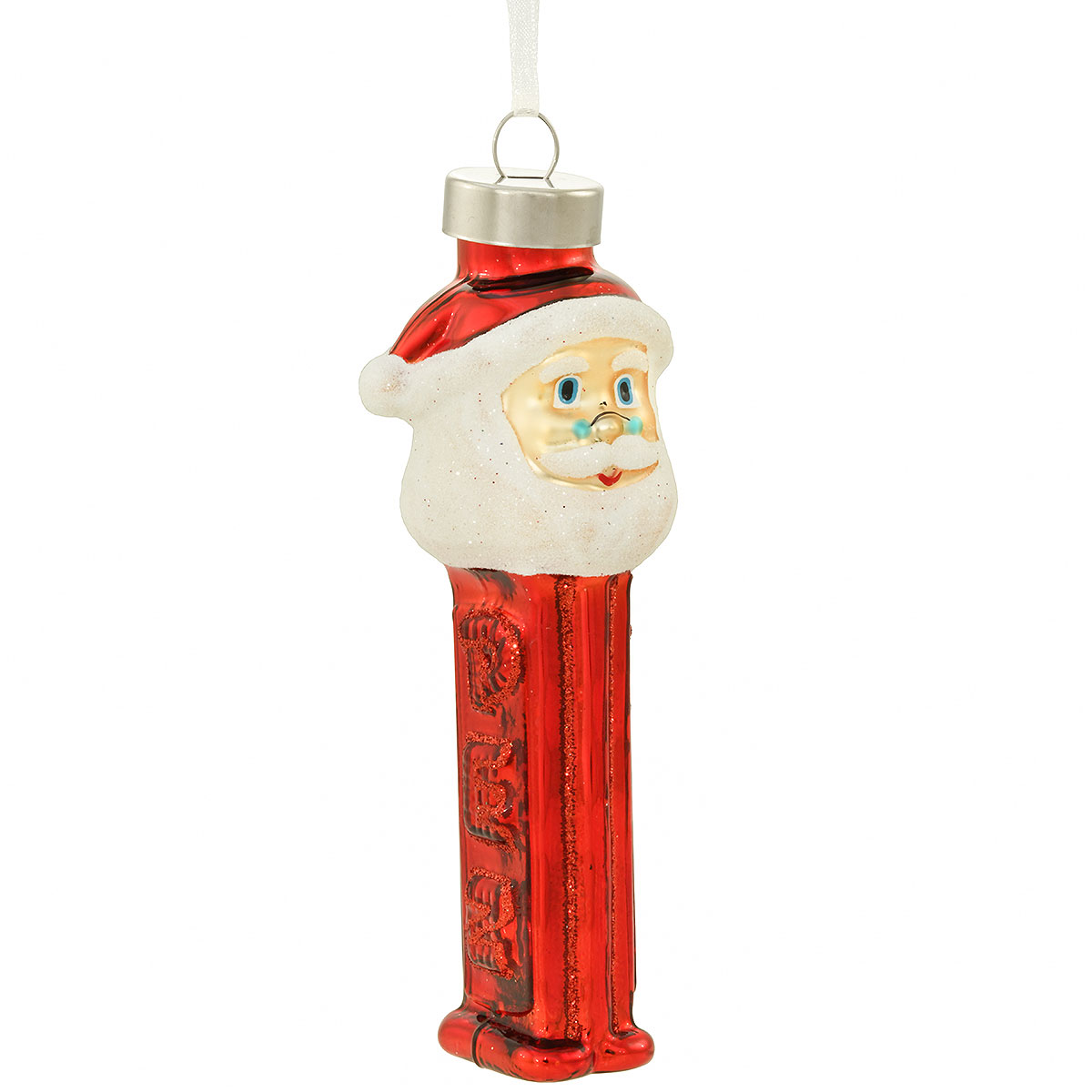 Retro Santa Pez Candy Dispenser Glass Ornament