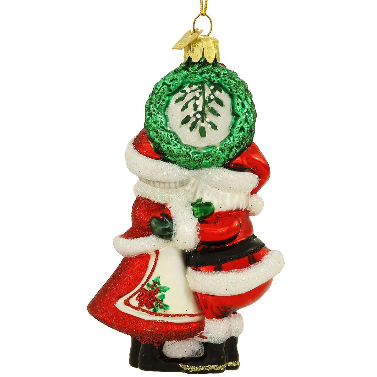 Mr. And Mrs. Santa Under Mistletoe