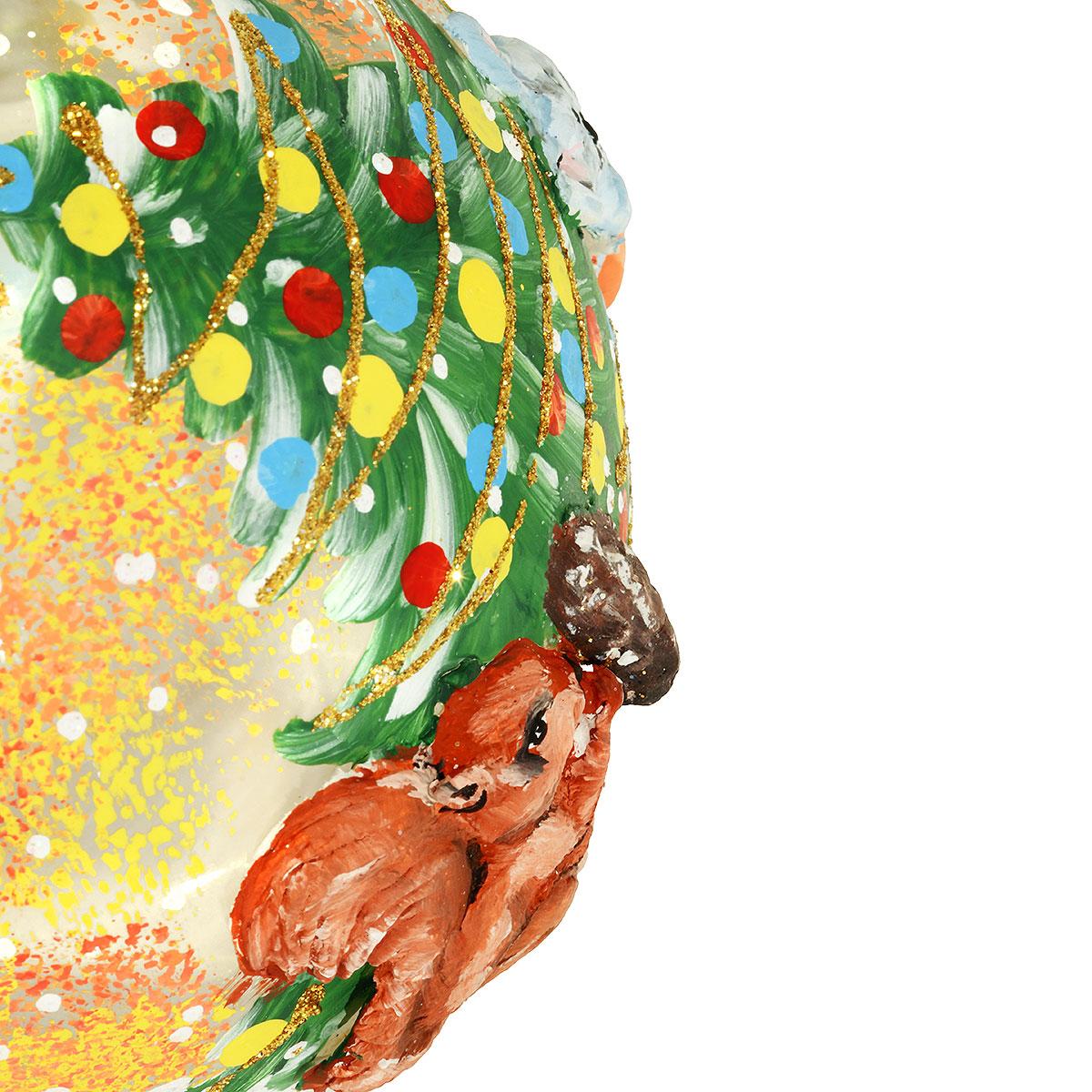 Squirrel And Rabbit With Tree Glass
