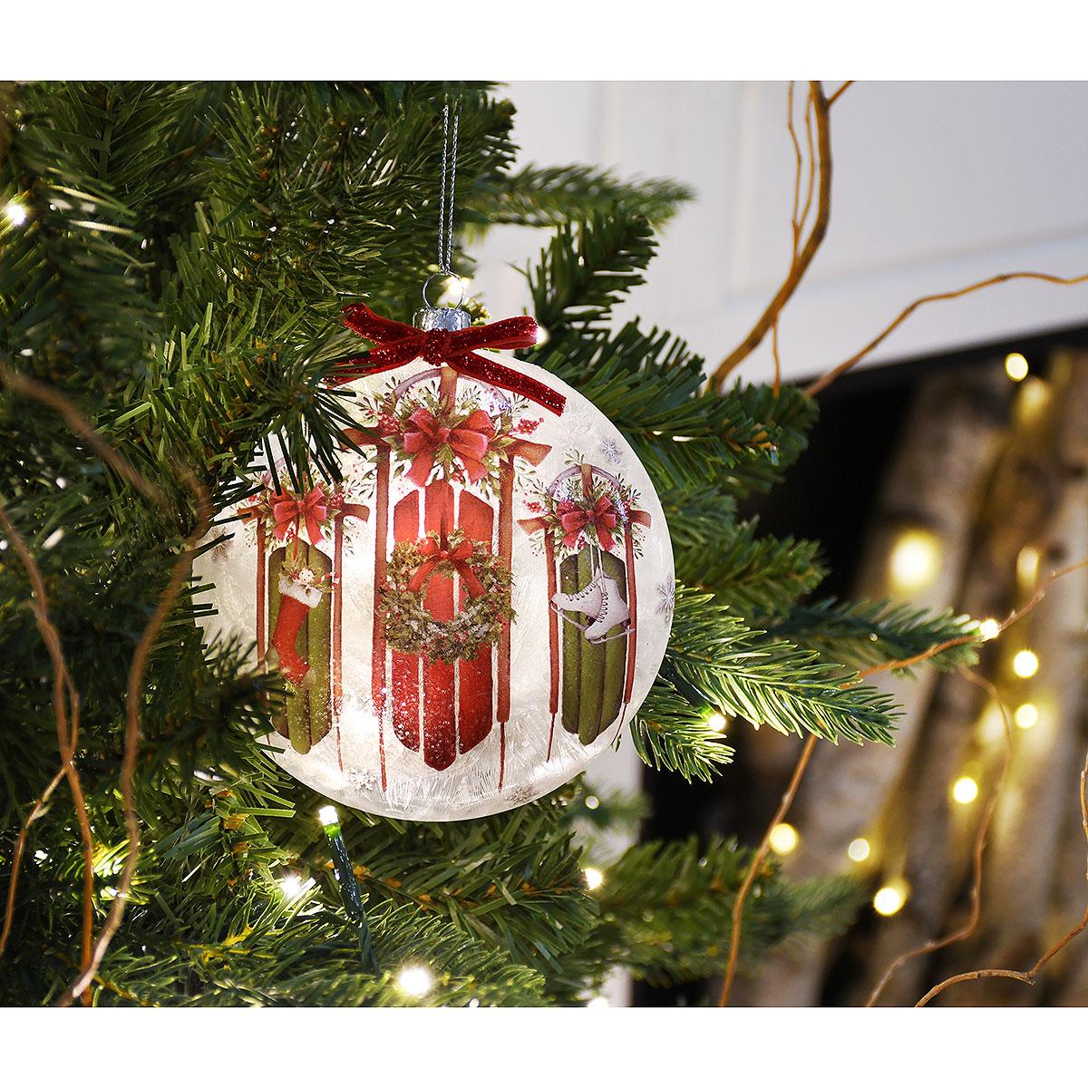 Decorated Sleds Luminary Ornament
