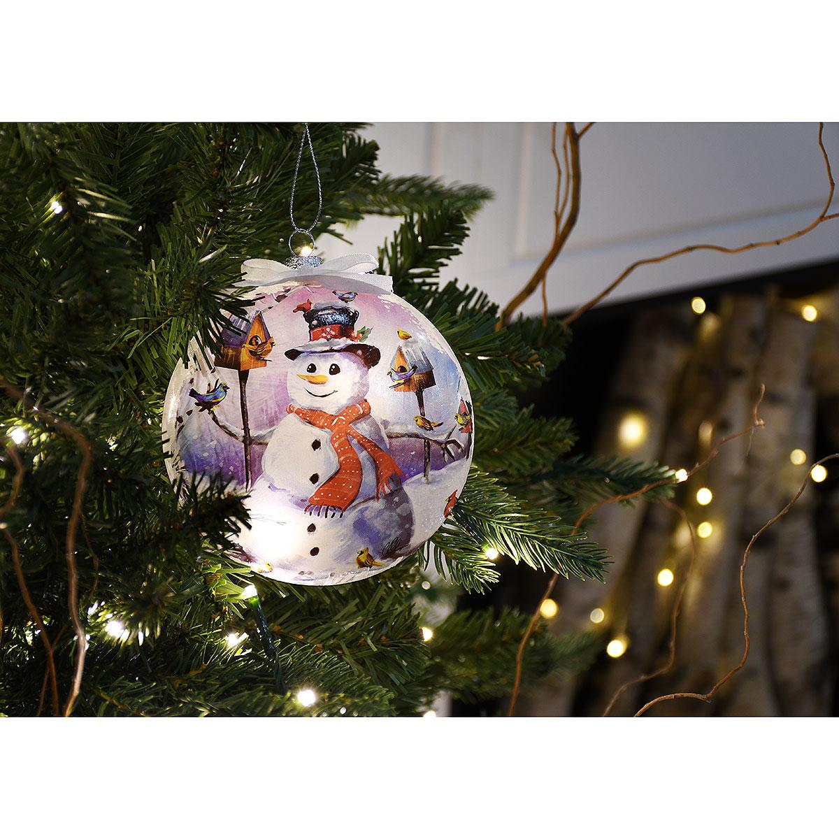 Winter Snowman Luminary Ornament
