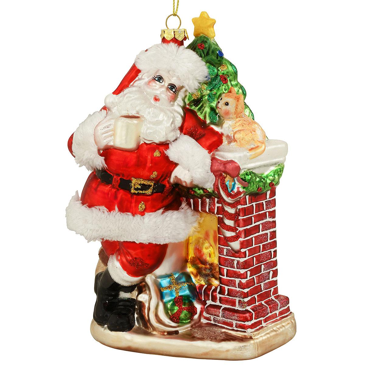 Santa Beside Christmas Tree
