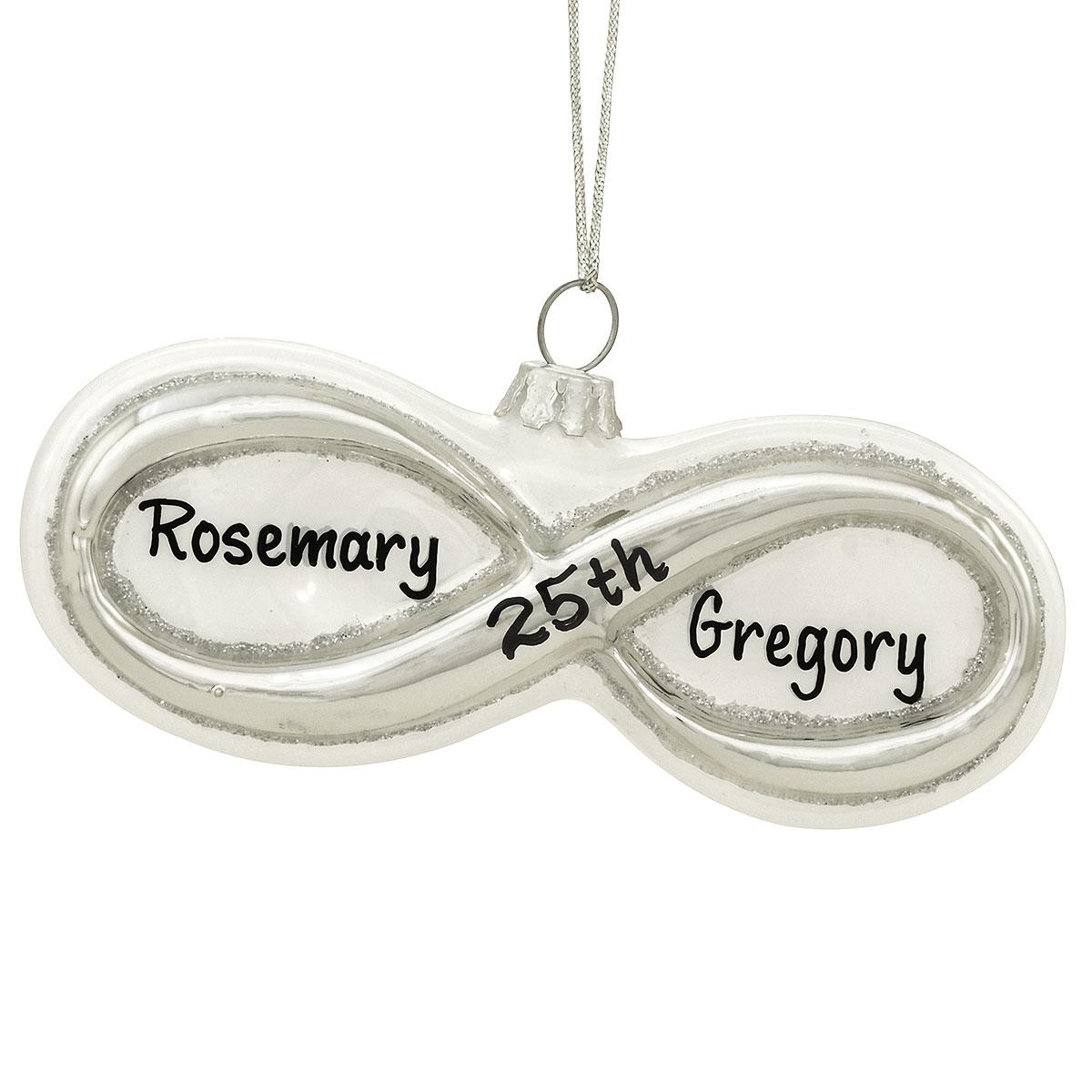 Personalized Silver Infinity Sign