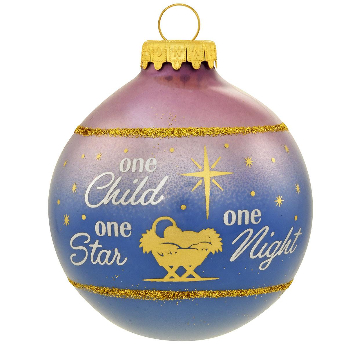 One Child 2-Tone Glass Ornament