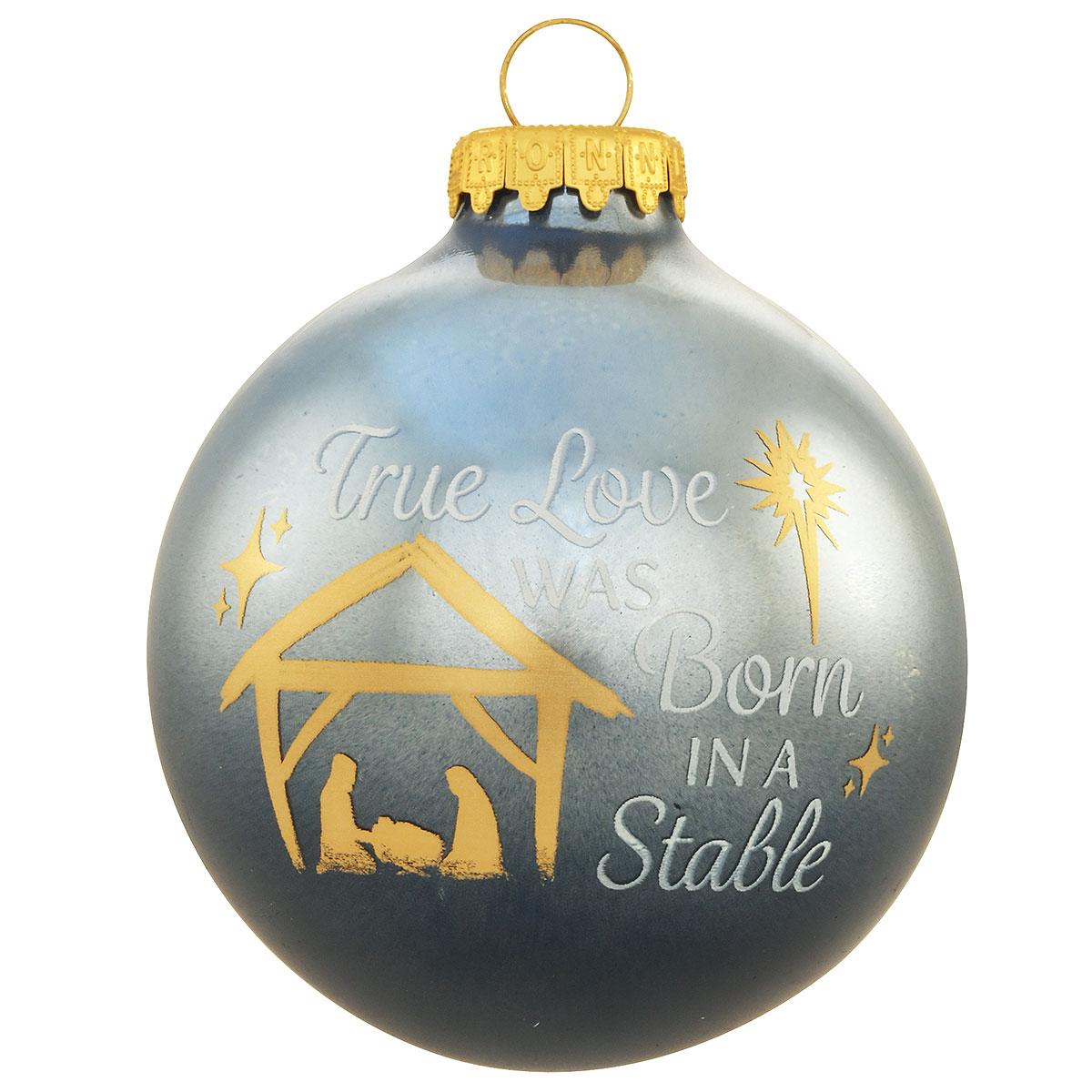 True Love 2-Tone Glass Ornament