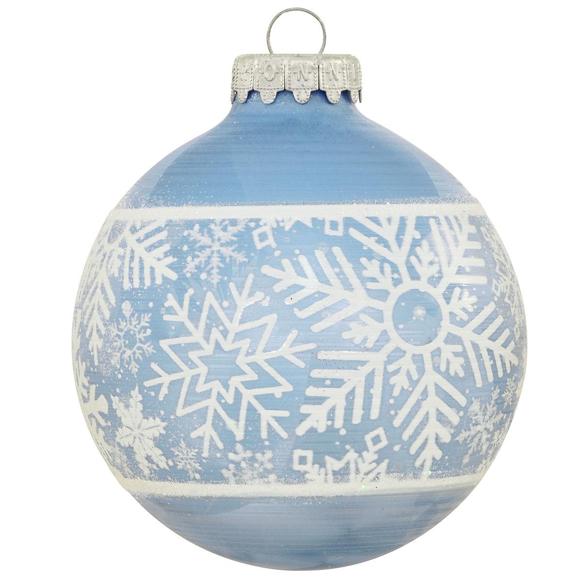 Snowflakes Icelaque Glass Ornament