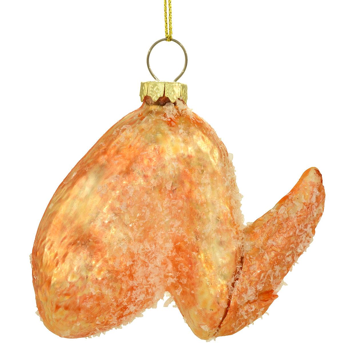 Chicken Wing Glass Ornament