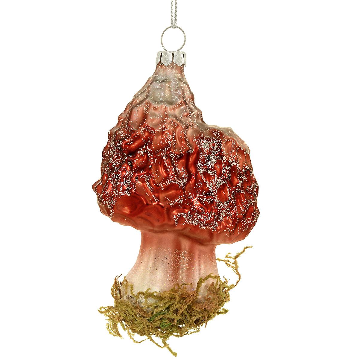 Mushrooms 4 Inch Glass Ornament