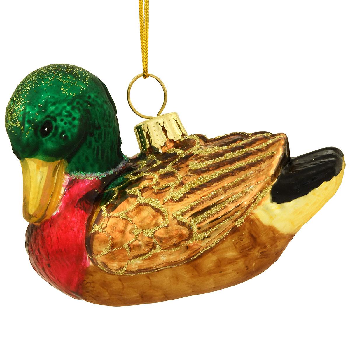 Mallard Duck 3 Inch Glass Ornament