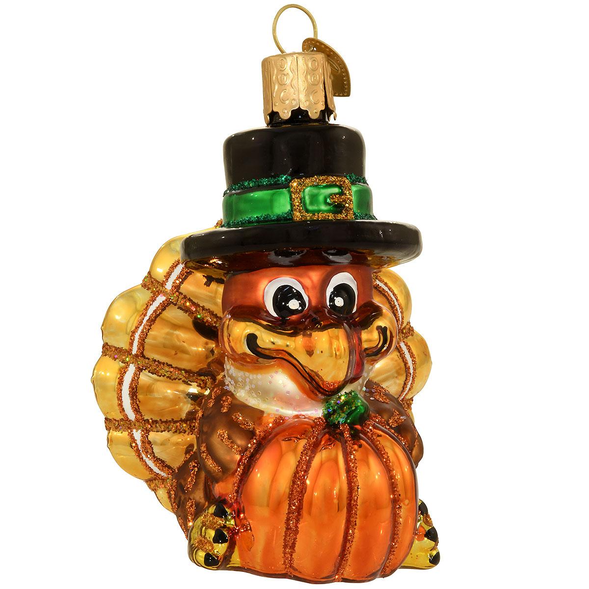 Pilgrim Turkey Glass Ornament