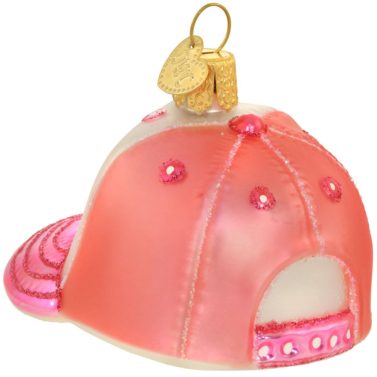 Cow Girl Trucker Cap Glass Ornament