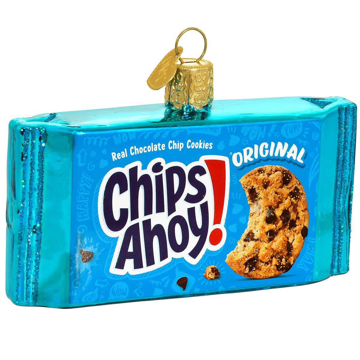 Chips Ahoy Package Glass Ornament