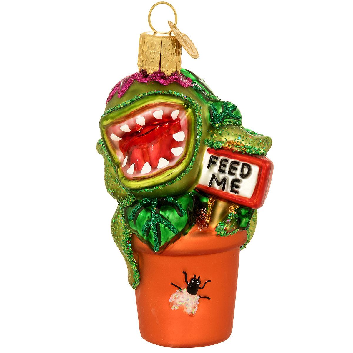 Venus Fly Trap Glass Ornament