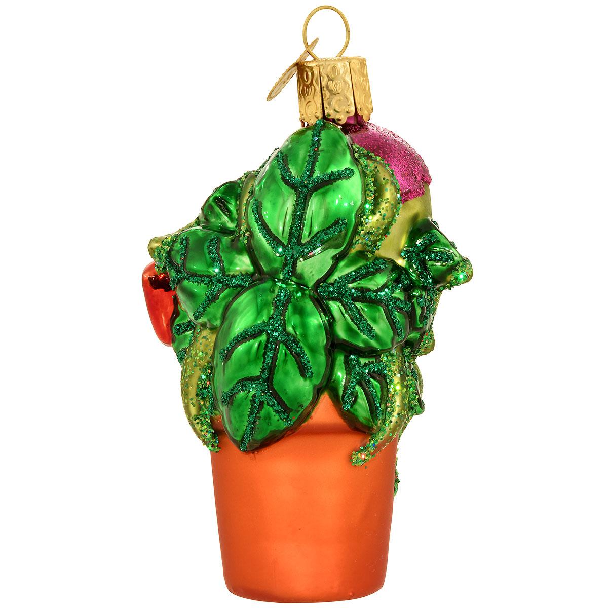 Venus Fly Trap Glass Ornament